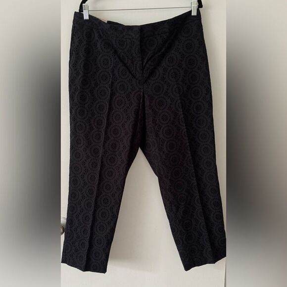 Ann Taylor Navy Blue Eyelit Pants and Sleeveless Top Set - Picture 2 of 10